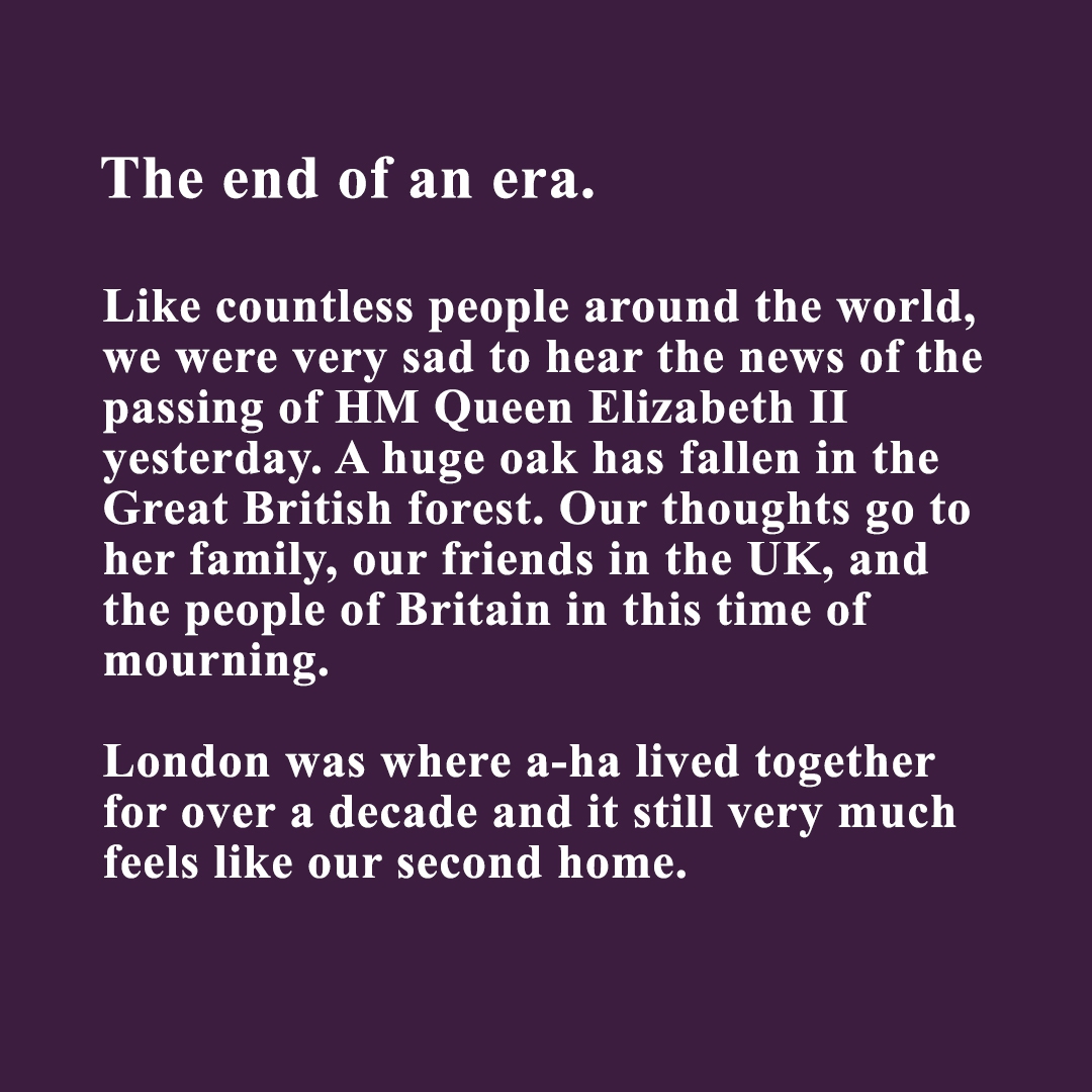 The End Of An Era A ha